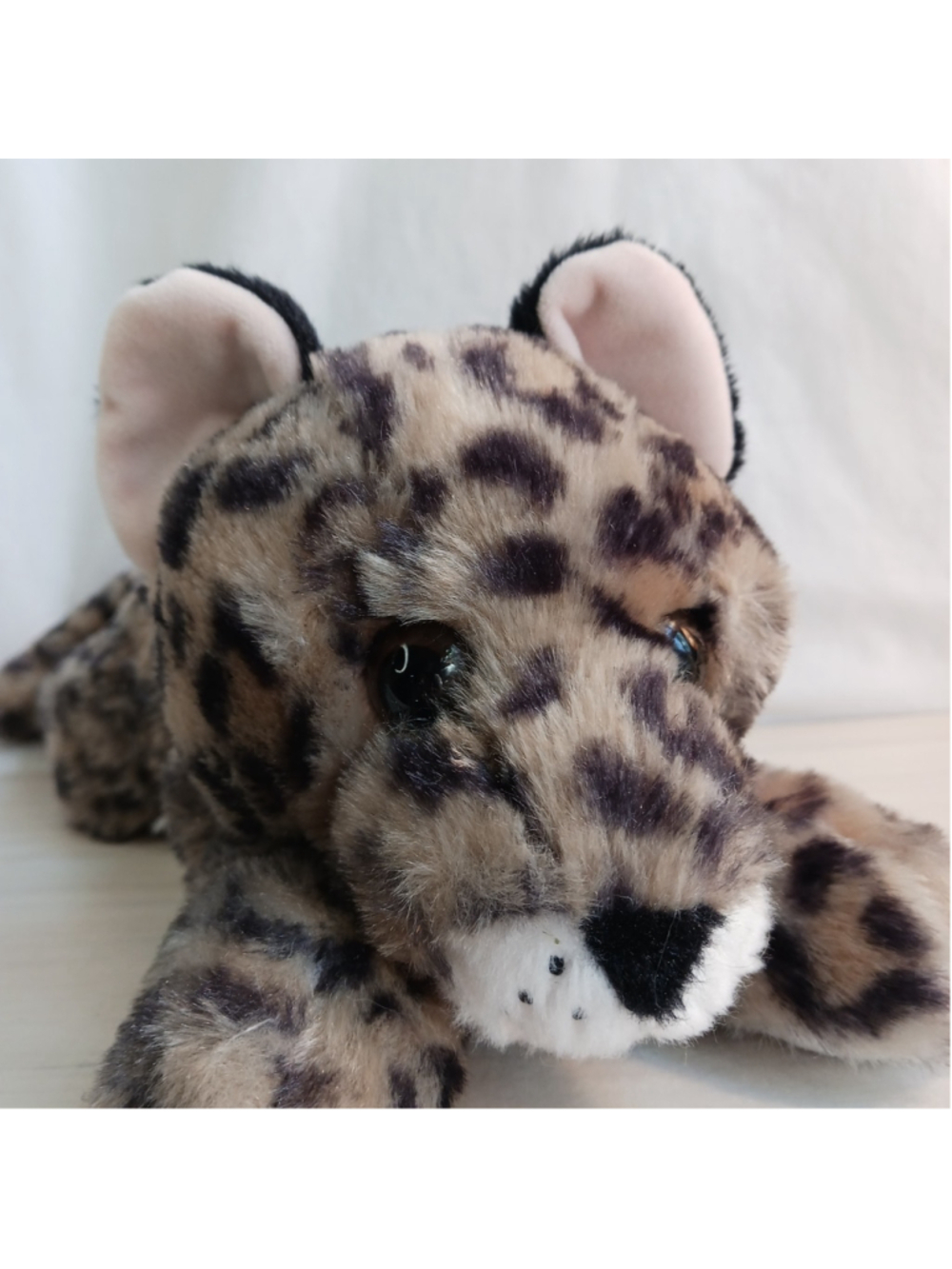 New England Toy Co Leopard Cheetah Plush Realistic 14 Inch
